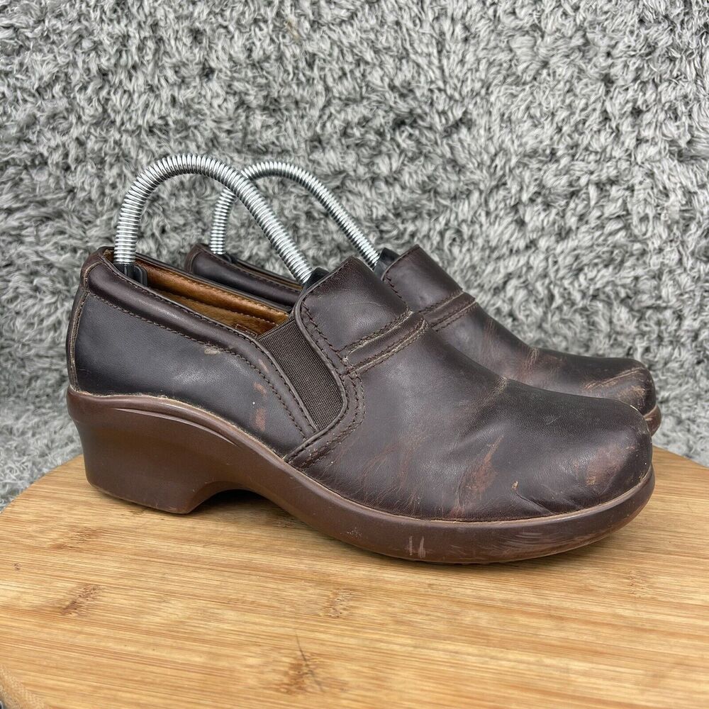 Ariat Sutter Leather Slip-On Clogs Women’s 8 B Brown Cowgirl Western Shoes